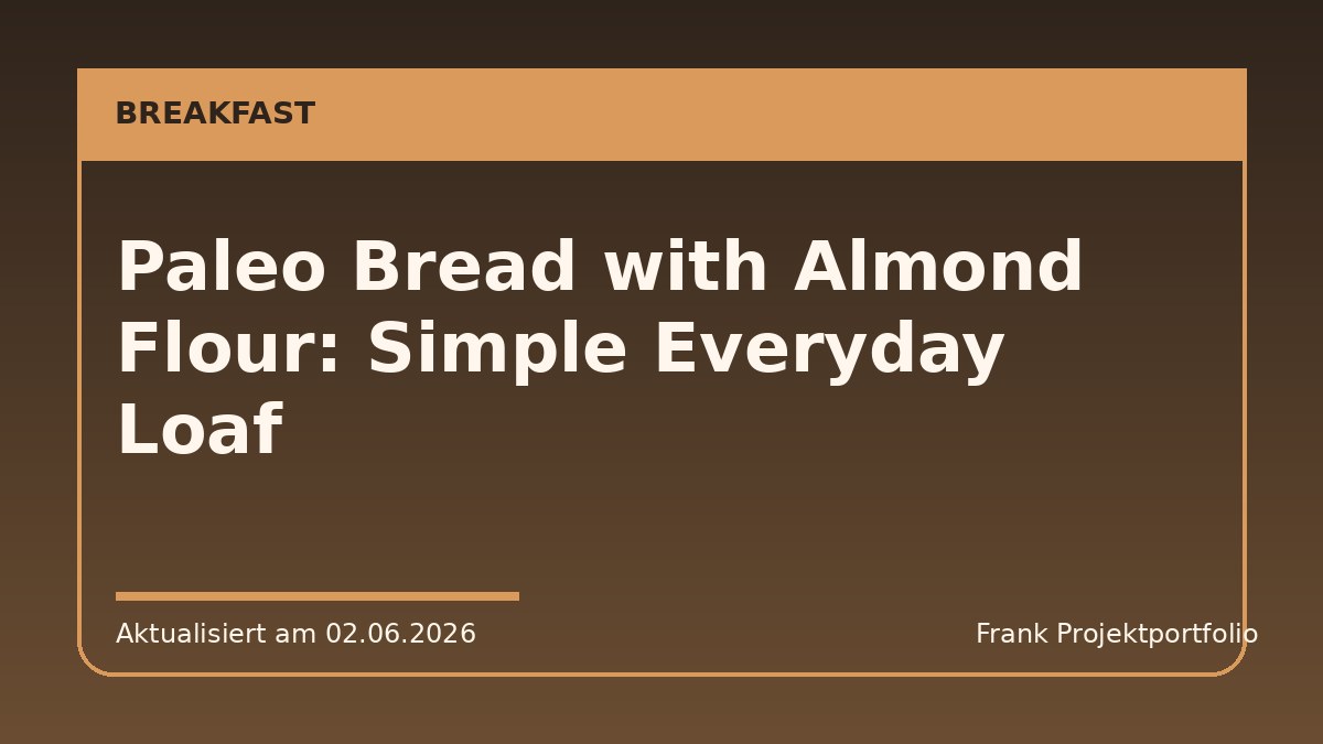 Paleo Bread with Almond Flour: Simple Everyday Loaf